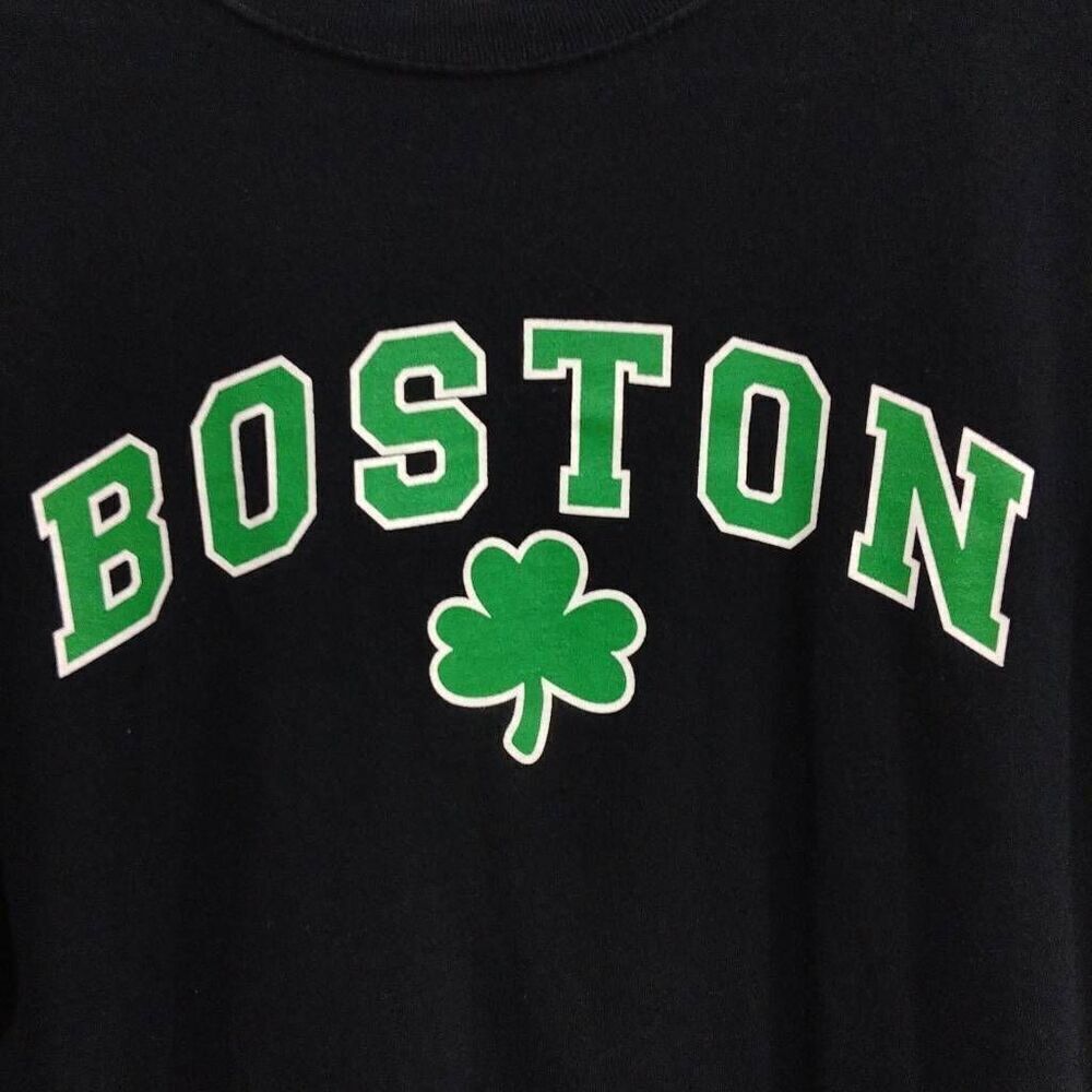 Classic Boston Shamrock T-shirt, Large, Black